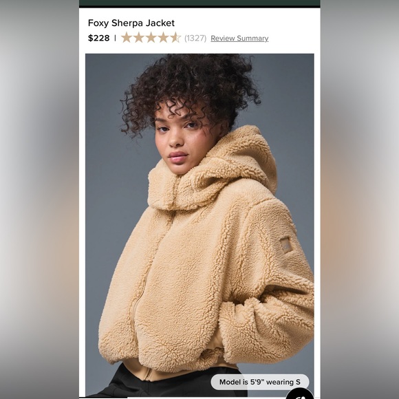 Alo Foxy Sherpa jacket - size Large in color Camel - Picture 1 of 7